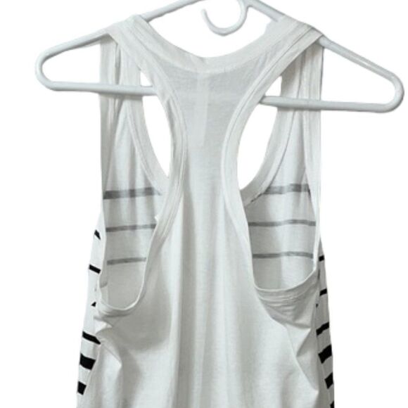 Fabletics Black & White Striped Racerback Tank Size Small NWT - Picture 5 of 9